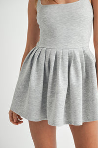 Ace Scuba Cutout Back Dress in Grey