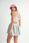 Ace Scuba Cutout Back Dress in Grey