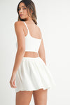 Ace Scuba Cutout Back Dress in Ivory
