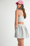 Ace Scuba Cutout Back Dress in Grey