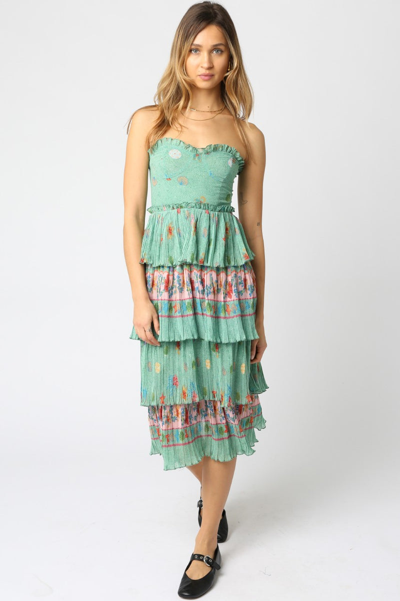 Spring Dream Layered Strapless Dress