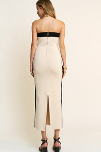 Tonight Color Block Body Con Midi Dress