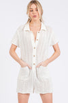 Marni Crochet Button Down Romper