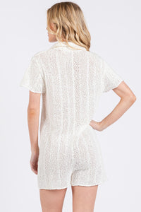 Marni Crochet Button Down Romper