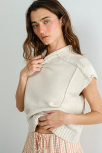 Savannah Seam Detail Sleeveless Sweater