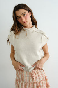 Seam Detail Sleeveless Sweater