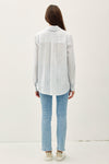 Thin Stripe Button Down in Baby Blue