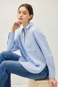 Chambray Another Day Button Up Top