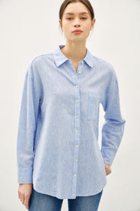 Chambray Another Day Button Up Top