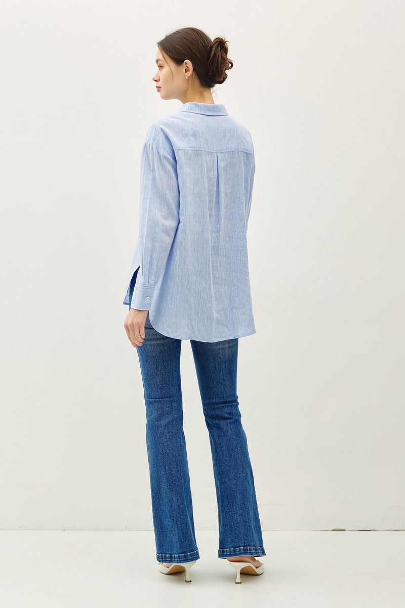 Chambray Another Day Button Up Top