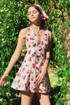 Afternoon Cherry Print Mini Dress