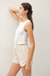 Boardwalk textered Stripe Short in Neutral