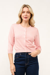 Cropped Classic Cardigan Sweater MORE COLORS