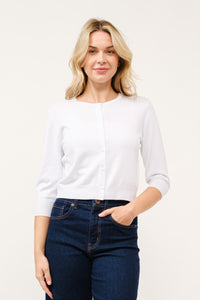 Cropped Classic Cardigan Sweater MORE COLORS