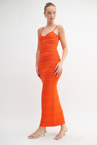 Orange Crush Sweater Maxi Dress