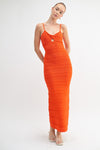 Orange Crush Sweater Maxi Dress