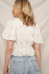 Love is in the Air Flutter Sleeve Blouse