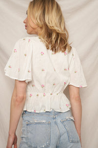 Love is in the Air Flutter Sleeve Blouse