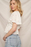 Love is in the Air Flutter Sleeve Blouse