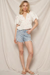 Love is in the Air Flutter Sleeve Blouse