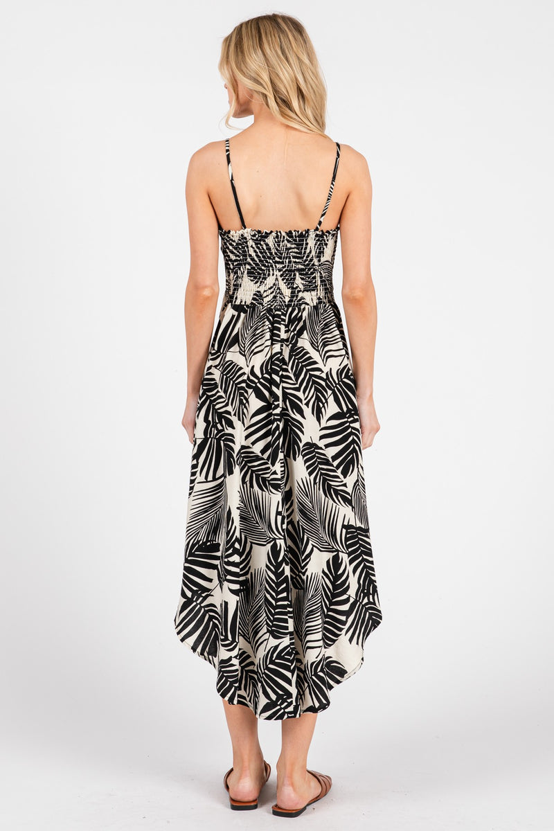 Tropical Storm Palm Pint Midi Dress