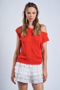 Selma One Shoulder Knit Top