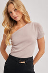 Asymetical One Shoulder Knit Top