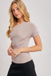Asymetical One Shoulder Knit Top