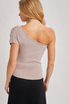 Asymetical One Shoulder Knit Top