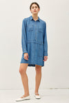 Goldie Tencel Denim Drop Waist Dress More Washes