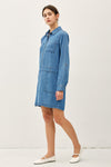 Goldie Tencel Denim Drop Waist Dress More Washes