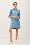 Goldie Tencel Denim Drop Waist Dress More Washes