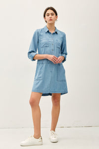 Goldie Tencel Denim Drop Waist Dress More Washes