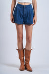 Denim Wide Leg Shorts