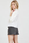 Boho Lace Puff Sleeve Top