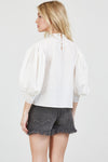 Boho Lace Puff Sleeve Top