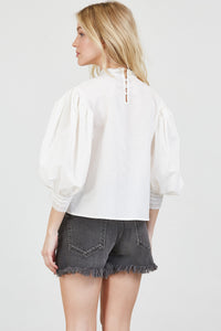 Boho Lace Puff Sleeve Top