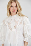 Boho Lace Puff Sleeve Top