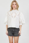 Boho Lace Puff Sleeve Top
