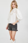 Boho Lace Puff Sleeve Top