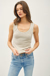 The Waze Cotton Striped Tank MORE COLORS