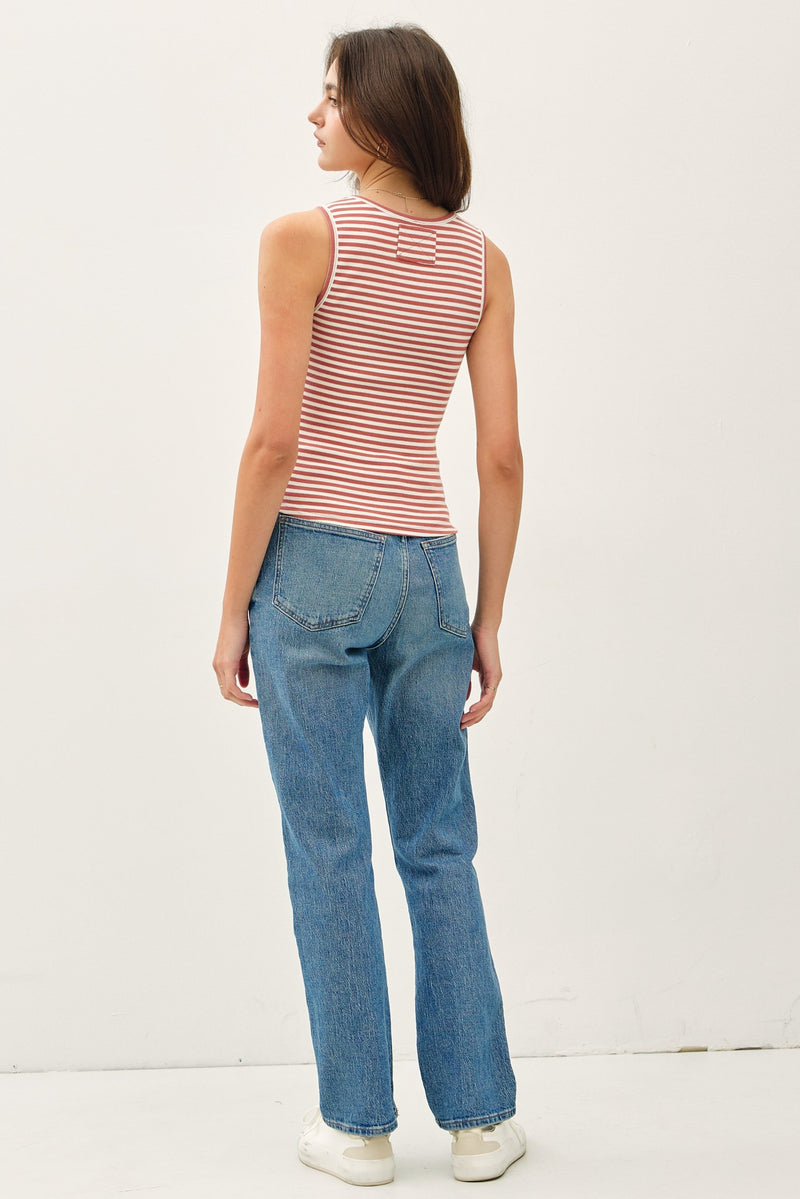 The Waze Cotton Striped Tank MORE COLORS