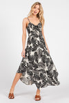 Tropical Storm Palm Pint Midi Dress