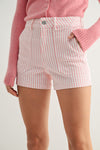 Pink Stripe Utility Pocket Short