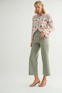 Utility Wide Leg in Sage Green
