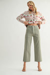 Utility Wide Leg in Sage Green