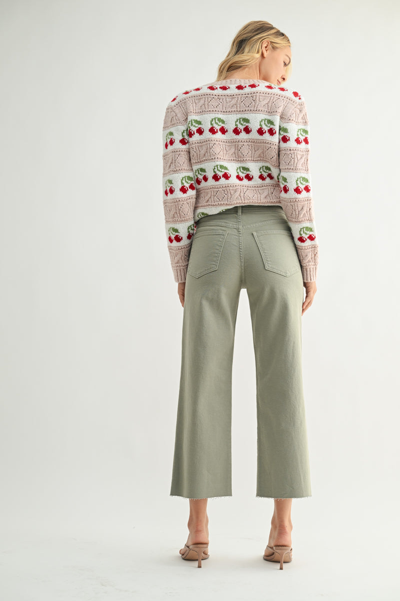 Utility Wide Leg in Sage Green