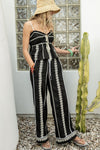Embroidered Flowy Pant in Black
