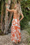 Dezi Printed Open Back Maxi Dress
