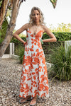 Dezi Printed Open Back Maxi Dress